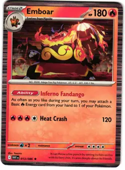 Emboar Holo 13/86 Pokemon SV: White Flare - Image 3