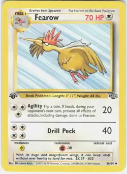 Fearow 1st Edition Pokemon Jungle 36/64 NM - Image 1
