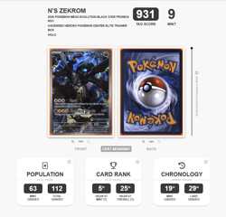 N's Zekrom Pokemon Mewga Evolution Pokemon Center Stamp TAG 10 - Image 3