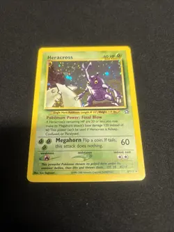 Pokemon Heracross Neo Genesis Holo Rare Unlimited 6/111 60 HP Megahorn - Image 1