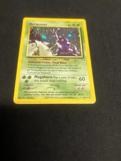 Pokemon Heracross Neo Genesis Holo Rare Unlimited 6/111 60 HP Megahorn - Image 3