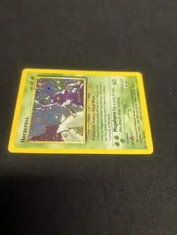 Pokemon Heracross Neo Genesis Holo Rare Unlimited 6/111 60 HP Megahorn - Image 5