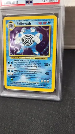 1999 POLIWRATH HOLO RARE BASE SET POKEMON TCG PSA 6 EX-MINT #13/102 - Image 3