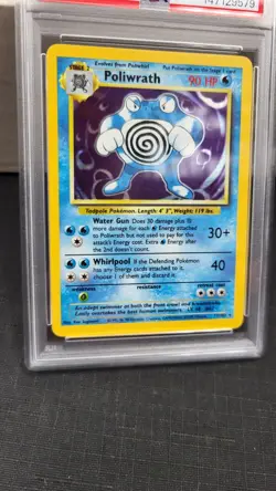1999 POLIWRATH HOLO RARE BASE SET POKEMON TCG PSA 6 EX-MINT #13/102 - Image 4