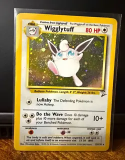 Pokemon TCG Wigglytuff Base Set 2 19/130 Holo Rare Eng 80HP Stage 1 Arita - Image 1