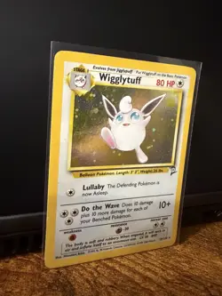 Pokemon TCG Wigglytuff Base Set 2 19/130 Holo Rare Eng 80HP Stage 1 Arita - Image 3