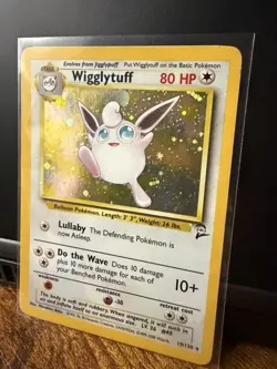 Pokemon TCG Wigglytuff Base Set 2 19/130 Holo Rare Eng 80HP Stage 1 Arita - Image 4
