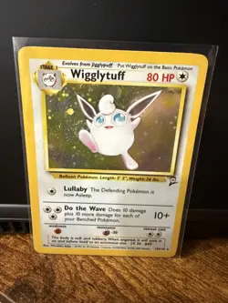 Pokemon TCG Wigglytuff Base Set 2 19/130 Holo Rare Eng 80HP Stage 1 Arita - Image 5