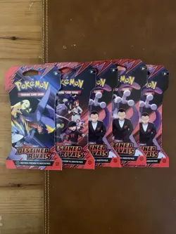 Pokemon TCG Destined Rivals Sleeve Packs New Sealed 5 Pack - Image 1