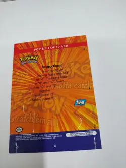 MINT Ash Ketchum - Series 3 Rare Pop-up Pokemon Topps 2000 1 of 10 - Image 2
