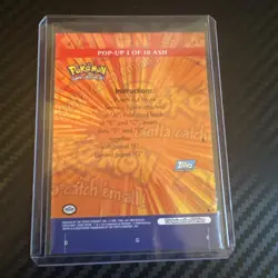 Ash ketchum Pop Up Topps TV Animation Edition Pokemon Card Blue Logo - 1 of 10 - Image 2