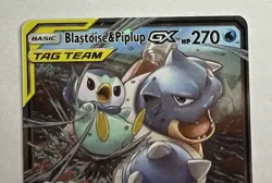 Blastoise & Piplup GX 38/236 SM Cosmic Eclipse Holo Ultra Rare TAG TEAM 270 NM - Image 2
