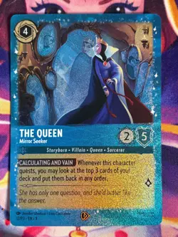 Disney Lorcana The Queen Mirror Seeker Foil Promo Costco 12/P3 First Chapter - Image 1