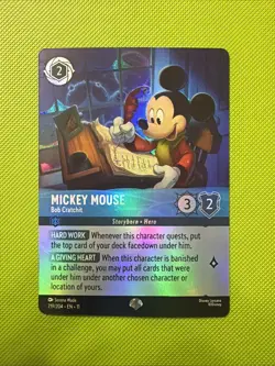 Mickey Mouse Bob Cratchit 219/204 Epic Holofoil Winterspell NM Disney Lorcana - Image 1