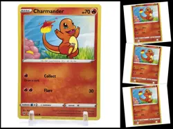 Pokemon Sword & Shield VIVID VOLTAGE 023/185 Charmander 4X Mint/NM Playset X4 - Image 1