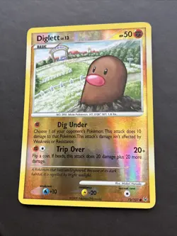 Pokemon TCG Diglett 72/127 Platinum Reverse Holo LP - Image 3