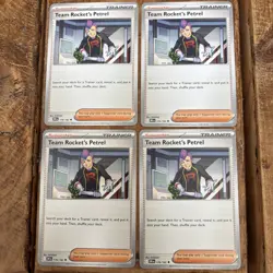 Pokemon TCG — Team Rocket’s Petrel 176/182 — Destined Rivals Playset X4 - Image 1