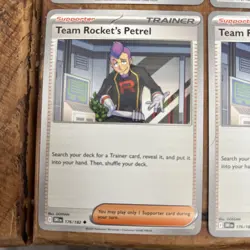 Pokemon TCG — Team Rocket’s Petrel 176/182 — Destined Rivals Playset X4 - Image 2