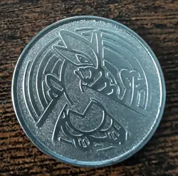 Vintage Pokemon TCG Lugia Promo Collectible Silver Token Coin Nintendo WOTC - Image 1