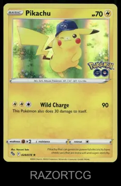 PIKACHU 028/078 HOLO R POKEMON GO POKEMON HOLO NM/M - Image 1