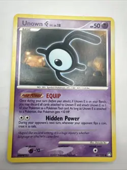 Unown E 65/123 Uncommon Mysterious Treasures 2007 - Pokemon Card TCG - Image 1
