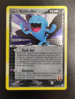 Rocket's Wobbuffet #47/109 Holo EX Team Rocket Return Pokemon 2004 - Image 1