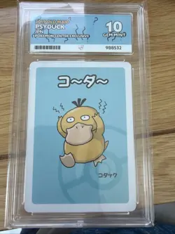 Pokemon TCG Old Maid Psyduck Ace 10 Gem Mint Pokemon Centre Exclusive Graded - Image 1