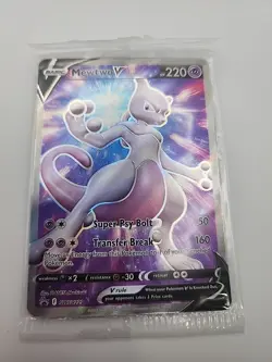 Mewtwo V SWSH229 Sword & Shield Promo Full Art Pokemon TCG NM - Sealed - Image 1