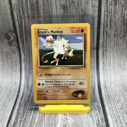Brock's Mankey (68/132) Gym Heroes Pokemon Card - Image 1