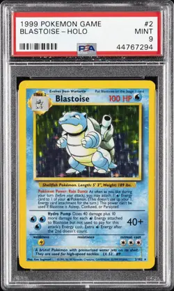 1999 POKEMON BASE SET UNLIMITED #2 BLASTOISE-HOLO PSA 9 - Image 1