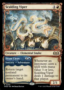 MTG Scalding Viper Wilds of Eldraine 0295 Regular Rare - Image 1
