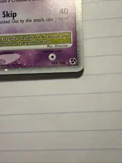 Cresselia LV.X 103/106 Great Encounters Holo Pokemon card - Image 2