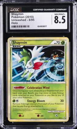 2010 POKEMON UNLEASHED HOLO #8/95 SHAYMIN CGC 8.5 - Image 1