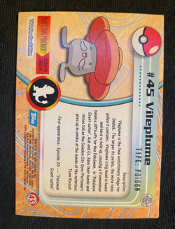 Vileplume #45 Topps TV Animation Edition Blue Label Pokemon Card (HP) - Image 2