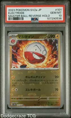 2023 Pokemon Sv2a 151 Electrode Master Ball Reverse Holo 101/165 PSA 10 - Image 1