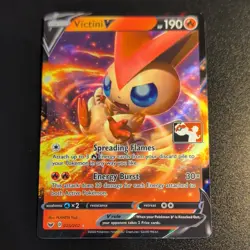 Victini V 025/202 Pokemon Prize Pack Series 1 League Promo Card Play! Stamp - Image 1