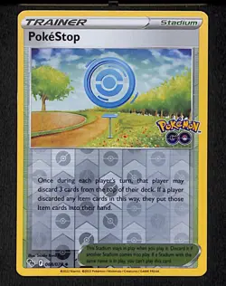 PokeStop 068 Uncommon Pokemon Pokemon GO 078 Reverse Holo 2022 - Image 1