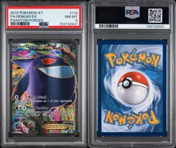 2014 Pokemon XY Phantom Forces Gengar EX 114/119 Full Art PSA 8 - New Cert - Image 2
