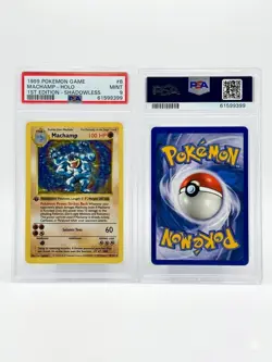 Machamp Holo 1st Edition Shadowless 1999 Pokemon Base Set Shadowless #8 PSA 9 - Image 1