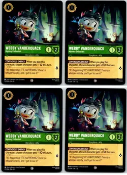 73 Webby Vanderquack - Mystery Enthusiast Playset x4 2024 Lorcana Azurite Sea 4x - Image 1