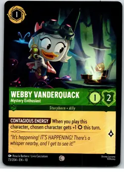 73 Webby Vanderquack - Mystery Enthusiast Playset x4 2024 Lorcana Azurite Sea 4x - Image 2