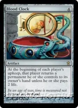 BLOOD CLOCK Saviors of Kamigawa MTG Artifact RARE - Image 1