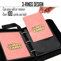 Jumbo Card Binder - Size L, Fits 100 Jumbo Cards 3-Rings Binder for Oversized - Image 4