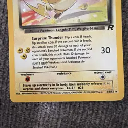2000 Pokemon TCG Card Dark Raichu 83/82 Unlimited Team Rocket Holo Secret Rare - Image 3