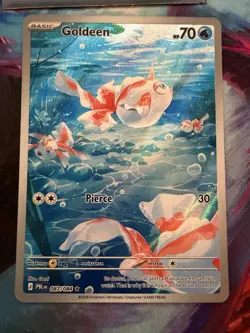 Pokemon TCG Goldeen Illustration IR Rare 087/084 Pitch Black Card IN HAND #1 - Image 1