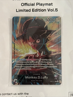 ONE PIECE Official Playmat & Promo Luffy Card Limited Edition Vol.5 EB02-010 NEW - Image 2