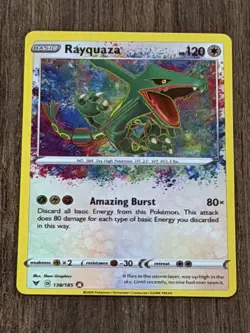 Rayquaza Amazing Rare Card 138/185 Vivid Voltage 2020 NM-M 🔥 - Image 1