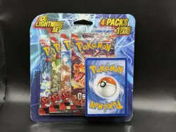 Konami Pokemon TCG Lightning Set Booster 4 Packs 1 Bonus Card Obsidian Scarlet - Image 1