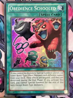 Obedience Schooled LVAL-EN088 YuGiOh Card SUPER RARE - Image 1