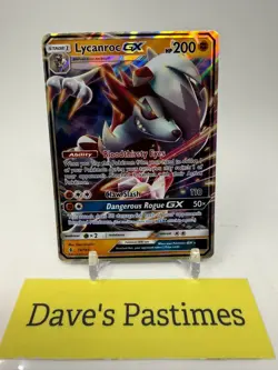 Pokemon Card Guardians Rising Lycanroc GX 74/145 Ultra Rare - Image 1